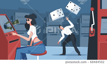 casino roulette addiction funny game vector illustration Stock Vector Image  & Art - Alamy