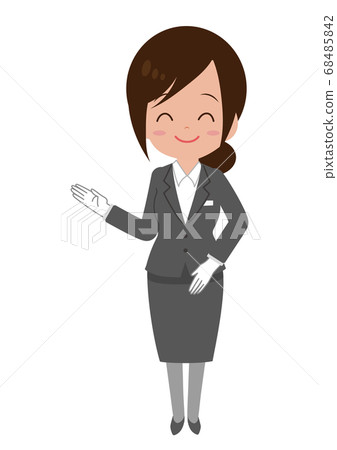 Female staff to guide - Stock Illustration [68485842] - PIXTA