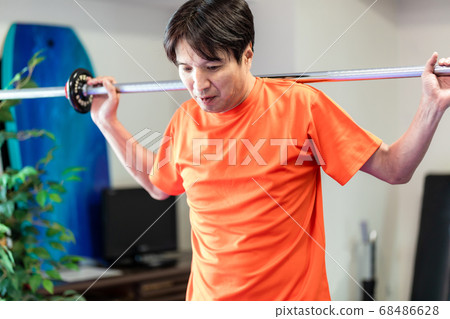 Men training in a private gym Men training in a private gym 68486628