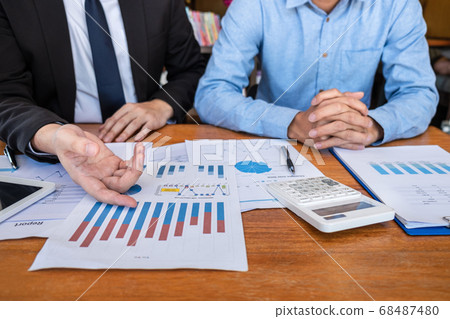 Group of Business team conference on meeting Group of Business team conference on meeting 68487480