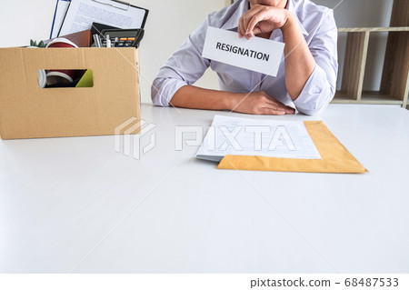 Stress of business woman employee intend to 68487533