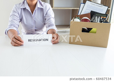 Stress of business woman employee intend to 68487534