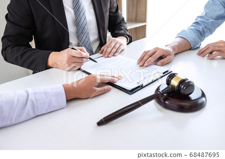 Young couple telling their problems in the 68487695