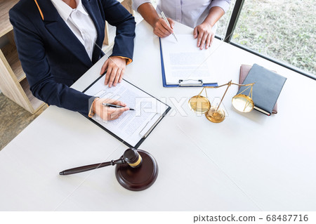 Professional Female lawyer discussing negotiation 68487716