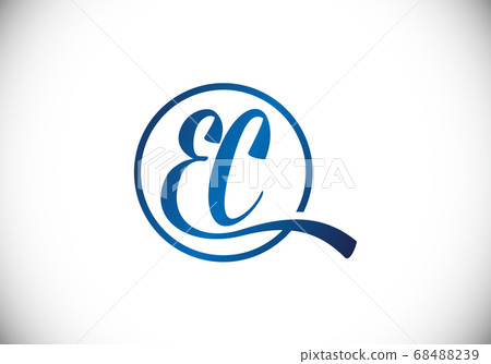 EC E C Golden Letter Logo Design With A Creative Cut. Creative Logo Design  With Black Background. Royalty Free SVG, Cliparts, Vectors, and Stock  Illustration. Image 141468237.