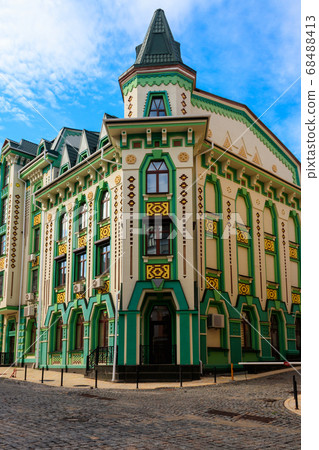 Colorful houses of Vozdvizhenka elite district  68488413