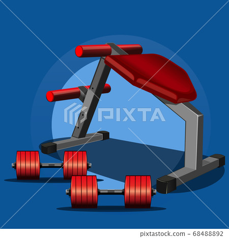 Sports equipment for power gym. Fitness center 68488892