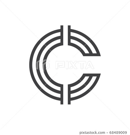 Line C logo design template 68489009