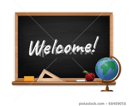 School board with text written in chalk School board with text written in chalk 68489058