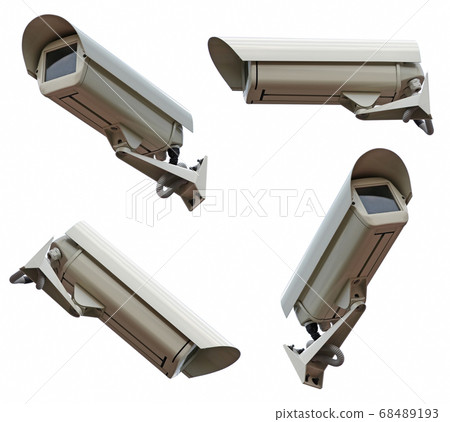 security cameras camera on white background security cameras camera on white background 68489193