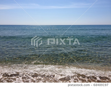 Beautiful tropical seascape. Sky and sea. Beautiful tropical seascape. Sky and sea. 68489197
