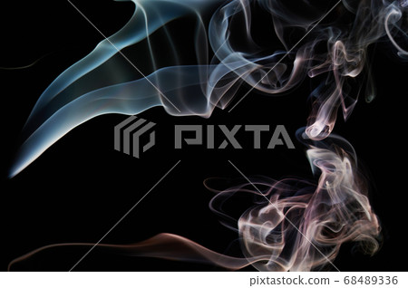 Smooth curly transparent smoke lines Smooth curly transparent smoke lines 68489336