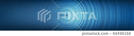 Circle Blue Digital Sound Wave 68490188