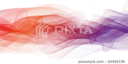 Abstract Purple and Orange Sound Wave background 68490190