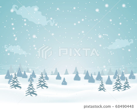 Snow scene Snow scene 68490448