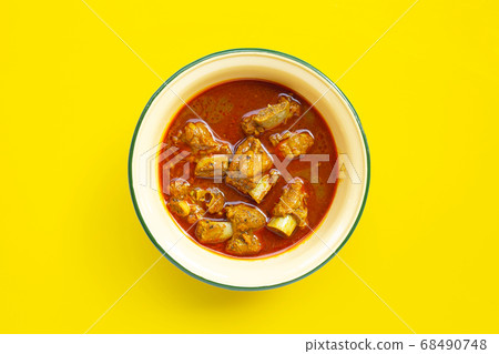 Spicy stir fried pork sparerib with Thai Southern Spicy stir fried pork sparerib with Thai Southern 68490748