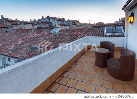 Aix-en-Provence. View of the tiled roofs of the old city. Aix-en-Provence. View of the tiled roofs of the old city. 68490763