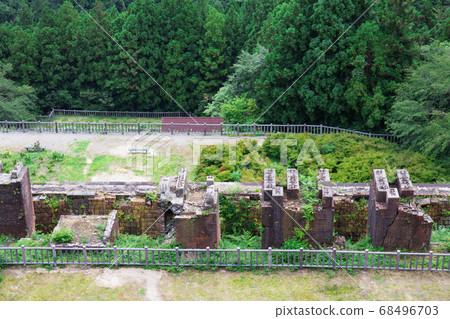 Besshi Copper Mine in the rain and fog 68496703