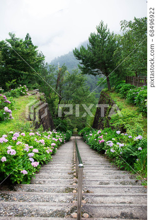 Besshi Copper Mine in the rain and fog 68496922