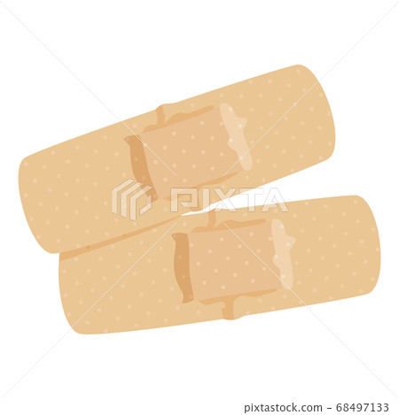 An illustration of a bandage applied when injured. An illustration of a bandage applied when injured. 68497133
