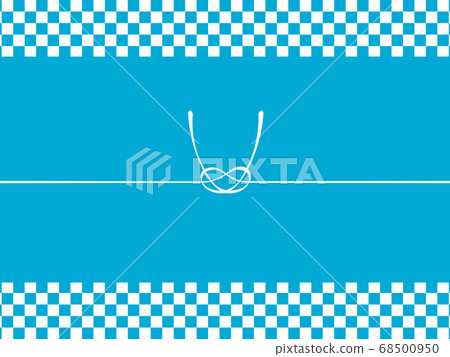 [背景/包裝材料]可愛的淡路結紙設計（藍色） 68500950