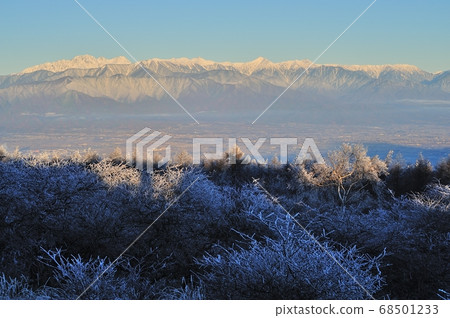 High Boch and Northern Alps covered in hoarfrost 68501233