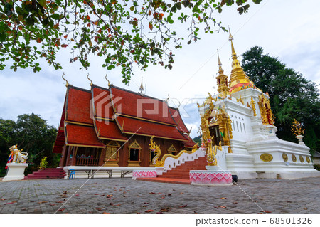 Wat Song Yot,A beautiful old temple in the middle of the valley in Mae Chaem District, Chiang Mai Province. Northern Thailand Wat Song Yot,A beautiful old temple in the middle of the valley in Mae Chaem District, Chiang Mai Province. Northern Thailand 68501326