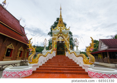 Wat Song Yot,A beautiful old temple in the middle of the valley in Mae Chaem District, Chiang Mai Province. Northern Thailand Wat Song Yot,A beautiful old temple in the middle of the valley in Mae Chaem District, Chiang Mai Province. Northern Thailand 68501330