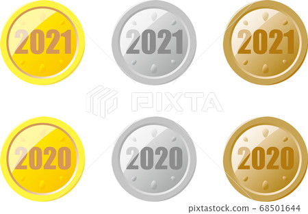 可比擬的2020年和2021年金牌，銀牌和銅牌 68501644