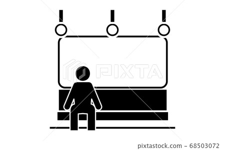 Icon that recommends avoiding congestion when using a train 68503072