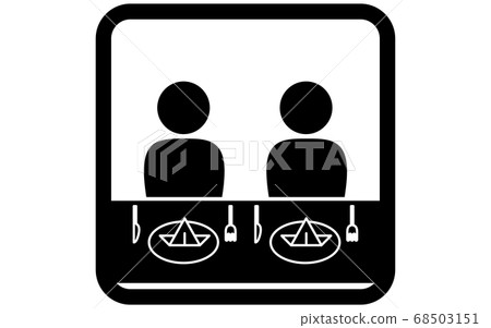 Icon that recommends side-by-side meals Icon that recommends side-by-side meals 68503151