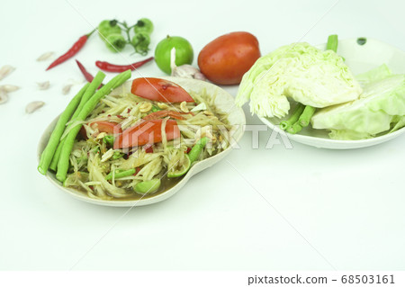 Papaya Salad, a popular food to eat in Thailand. Papaya Salad, a popular food to eat in Thailand. 68503161