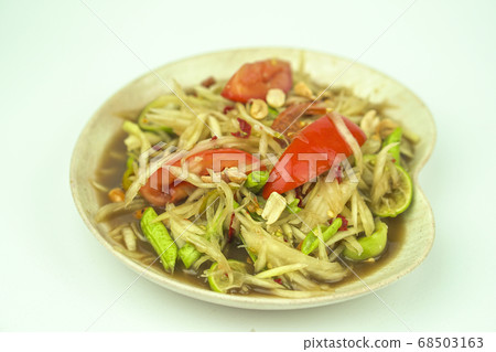 Papaya Salad, a popular food to eat in Thailand. Papaya Salad, a popular food to eat in Thailand. 68503163