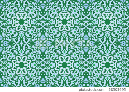 Tribal seamless pattern with plants and skulls Tribal seamless pattern with plants and skulls 68503695