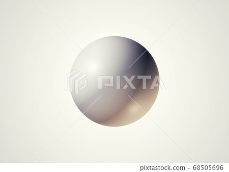 White sphere floating in the air 68505696