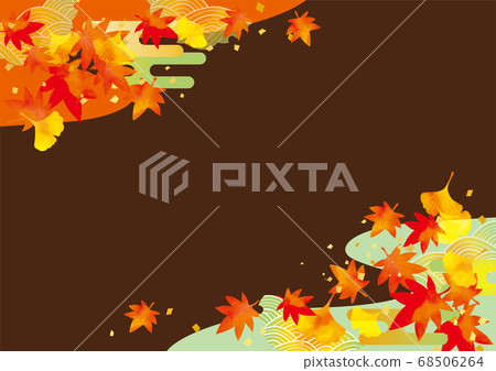Autumn leaves background material 68506264