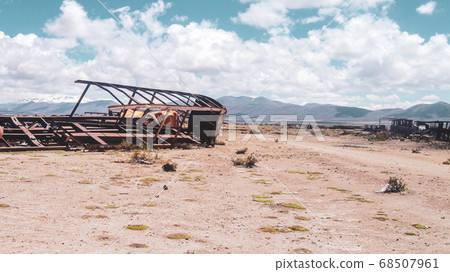 train cemetery near Salar de Uyuni in Bolivia 68507961