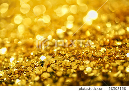 Gold glitter bokeh glitter background 68508168