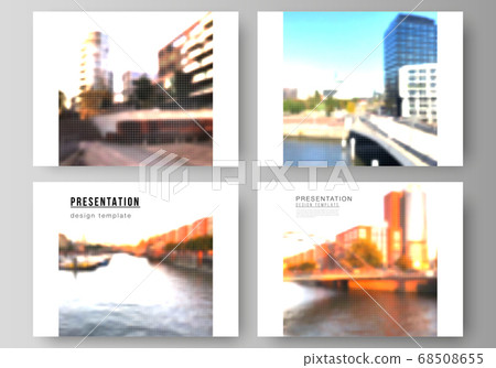 Vector layout of the presentation slides design business templates, multipurpose template for presentation brochure, brochure cover. Halftone effect decoration with dots. Dotted pattern decoration. Vector layout of the presentation slides design business templates, multipurpose template for presentation brochure, brochure cover. Halftone effect decoration with dots. Dotted pattern decoration. 68508655