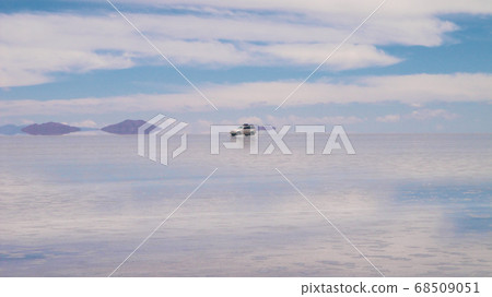 Vehicle tours for salt flats in Salar de Uyuni desert in Bolivia Vehicle tours for salt flats in Salar de Uyuni desert in Bolivia 68509051