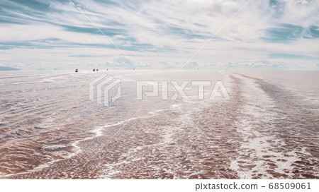 Vehicle tours for salt flats in Salar de Uyuni desert in Bolivia 68509061