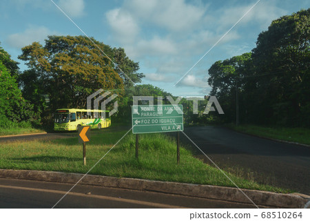 Iguazu Falls on the border of Brazil and Argentina 68510264