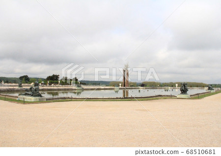 Two large trees in the garden of the Palace of Versailles Two large trees in the garden of the Palace of Versailles 68510681