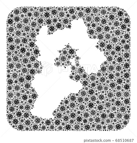 Map of Hebei Province - Covid Collage with Empty Space 68510687