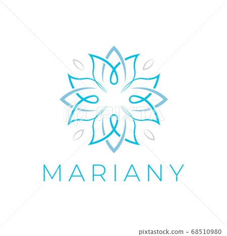 Letter AM flower logo design 68510980