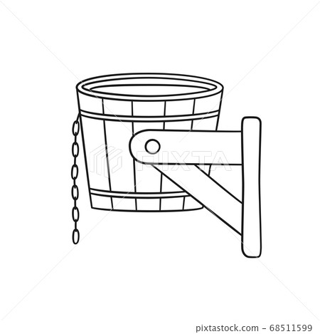 Dousing With Cold Water Bucket For Hardening Stock Illustration