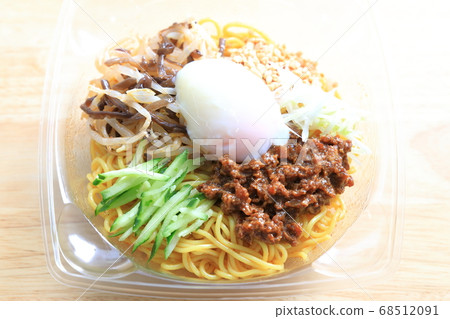 Delicious chilled tantan noodles with soft-boiled egg Delicious chilled tantan noodles with soft-boiled egg 68512091