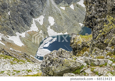 Krivan Green tarn from Krivan peak, High Tatras, Krivan Green tarn from Krivan peak, High Tatras, 68513415