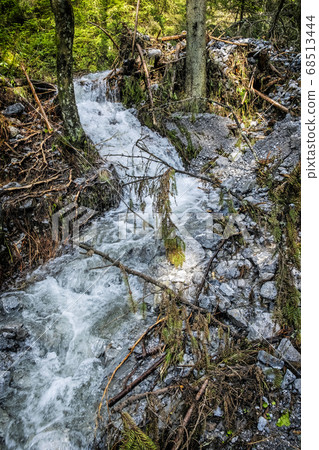 Water stream in Demanovska valley in Low Tatras, Water stream in Demanovska valley in Low Tatras, 68513444