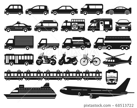 Vehicle icon illustration set Vehicle icon illustration set 68513722